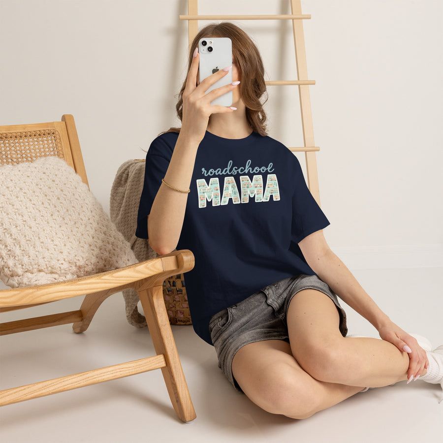 Roadschool Mama: Whimsical RV Education Design Funny Camping Tee