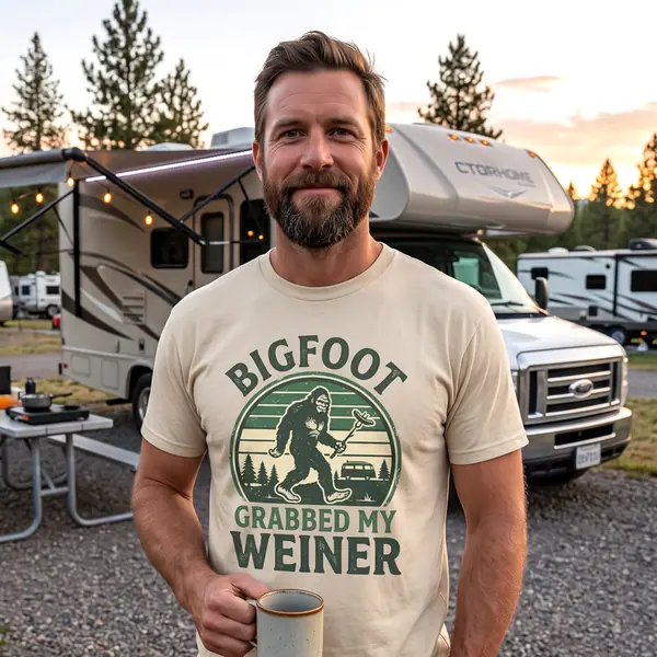 Bigfoot Grabbed My Weiner Tee product photo