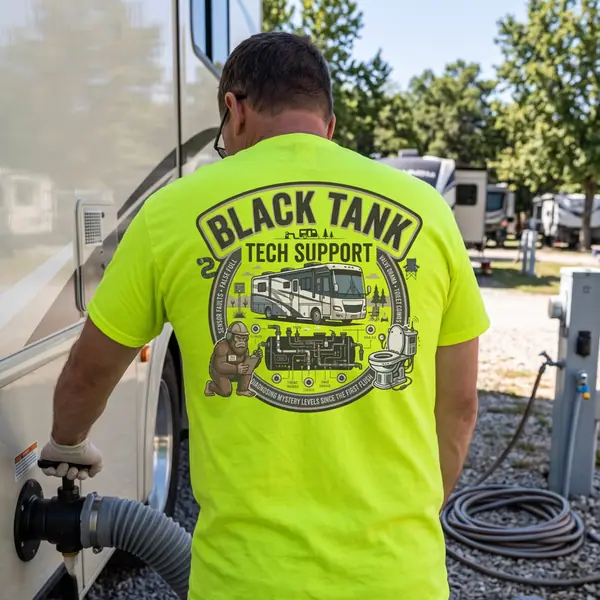Black Tank Tech Support Tee product photo
