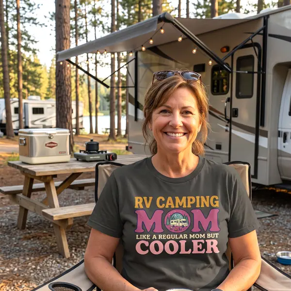 RV Camping Mom Women's boxy tee product photo