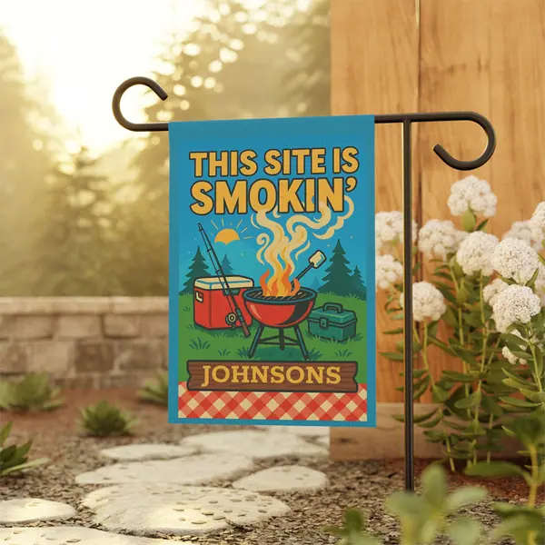 This Site Is Smokin' Garden flag product photo
